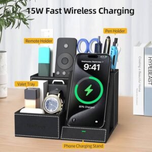 Wireless Charging Station Organizer (for desk/nightstand)